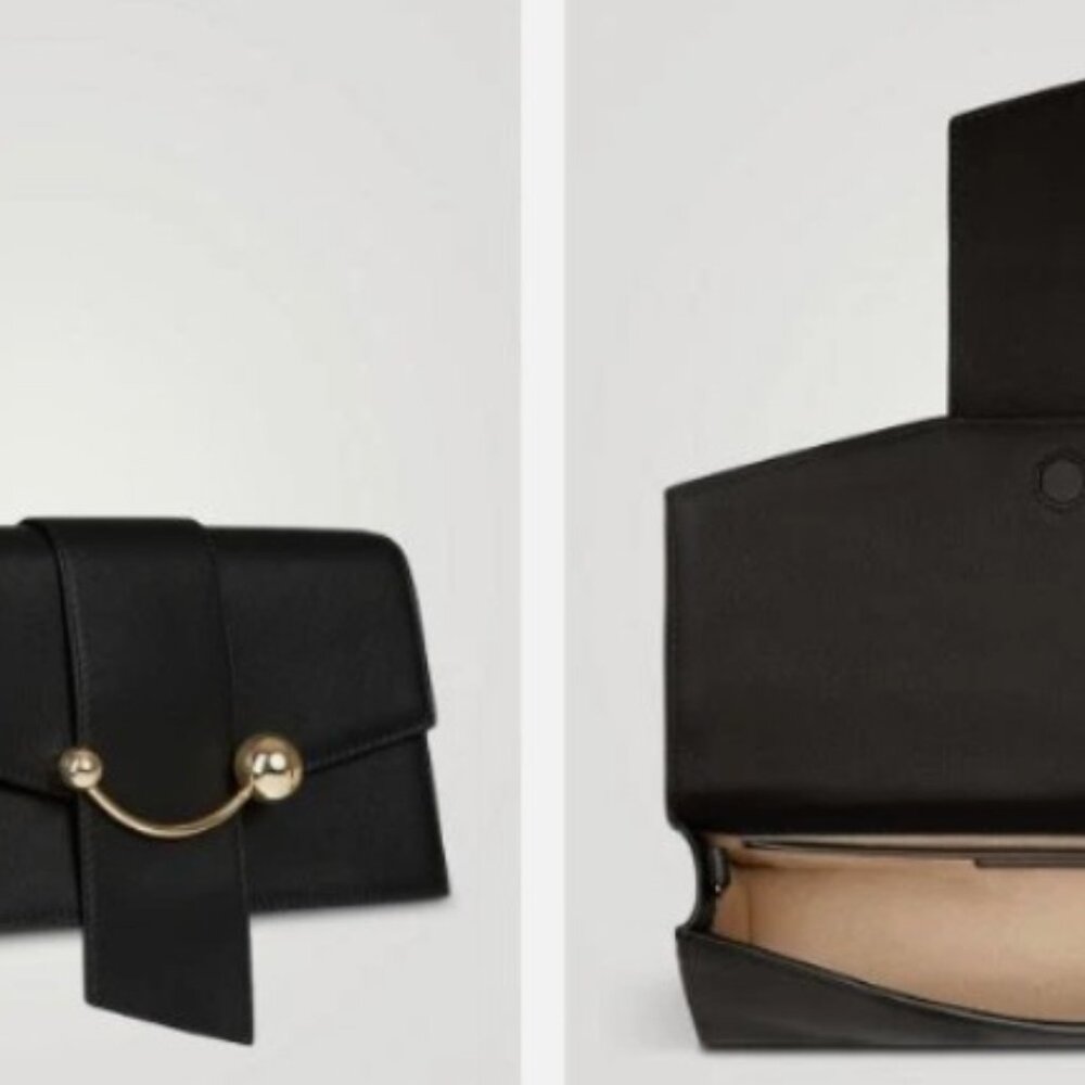 Strathberry Mini Crescent Leather Shoulder Bag